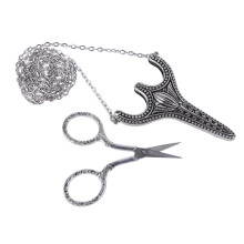 1Pc Retro Scissors Set, Chaining Scissors, Chain Scissors, Household Chain Scissors, Retro Chain Scissors, Robust Chaining Scissors, Silver