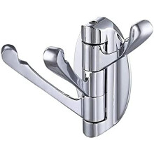 Drehbarer Bademantelhaken aus robustem Metall, leichtgängig und faltbar, ideal als Handtuchhalter im Badezimmer. Einfache Handhabung, sicherer Halt
