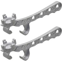 2x aluminum drum key, metal bucket opener, fits 2 and 3/4 bung caps