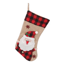 Personalized Christmas Stockings Embroidered Burlap Farmhouse Holiday Decor DIY Christmas Party Decoration with Spacious Interior for Family Tradition