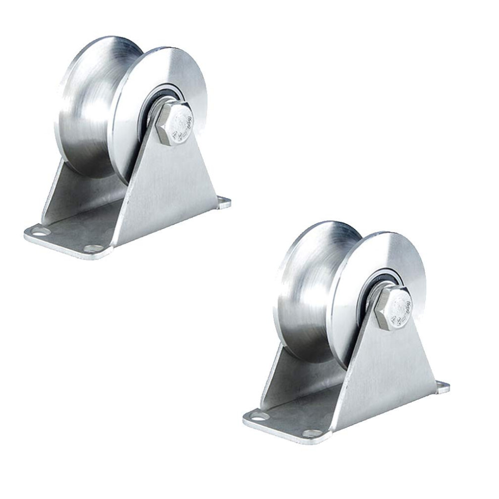 Vgroove Wheel, 304 Stainless Steel Pulley, Sliding Gate Roller, Pack Of 2 9067246263416