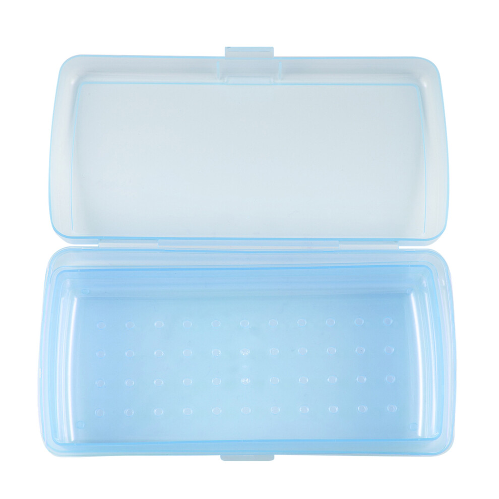 Blue Portable Nail Tool Sterilizer Box Alcohols Disinfections