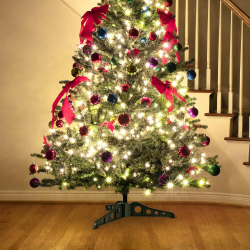 Christmas tree stand: artificial tree decoration holder, universal base (black) 1