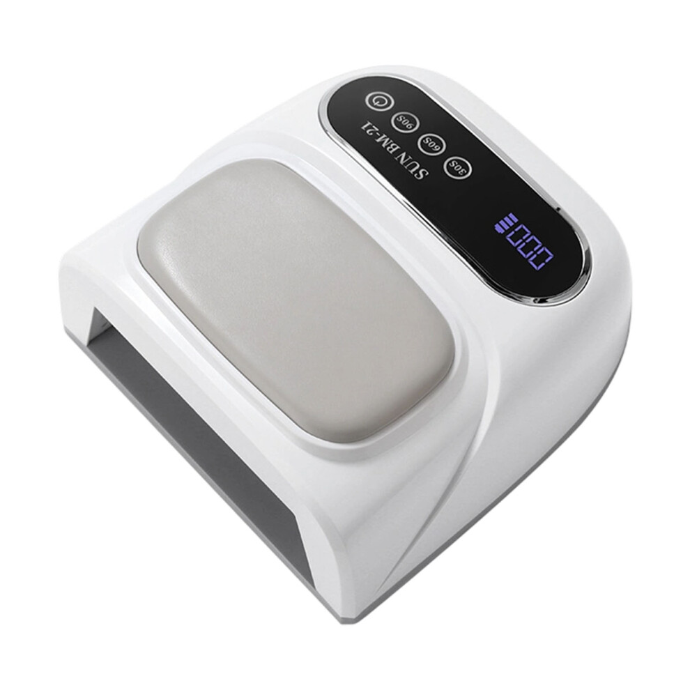 Rechargeable Cordless Nail Lamp Ergonomic Hand Rest For-White