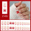24Pcs Shining Valentines False Nail French Tip White With Bows 2