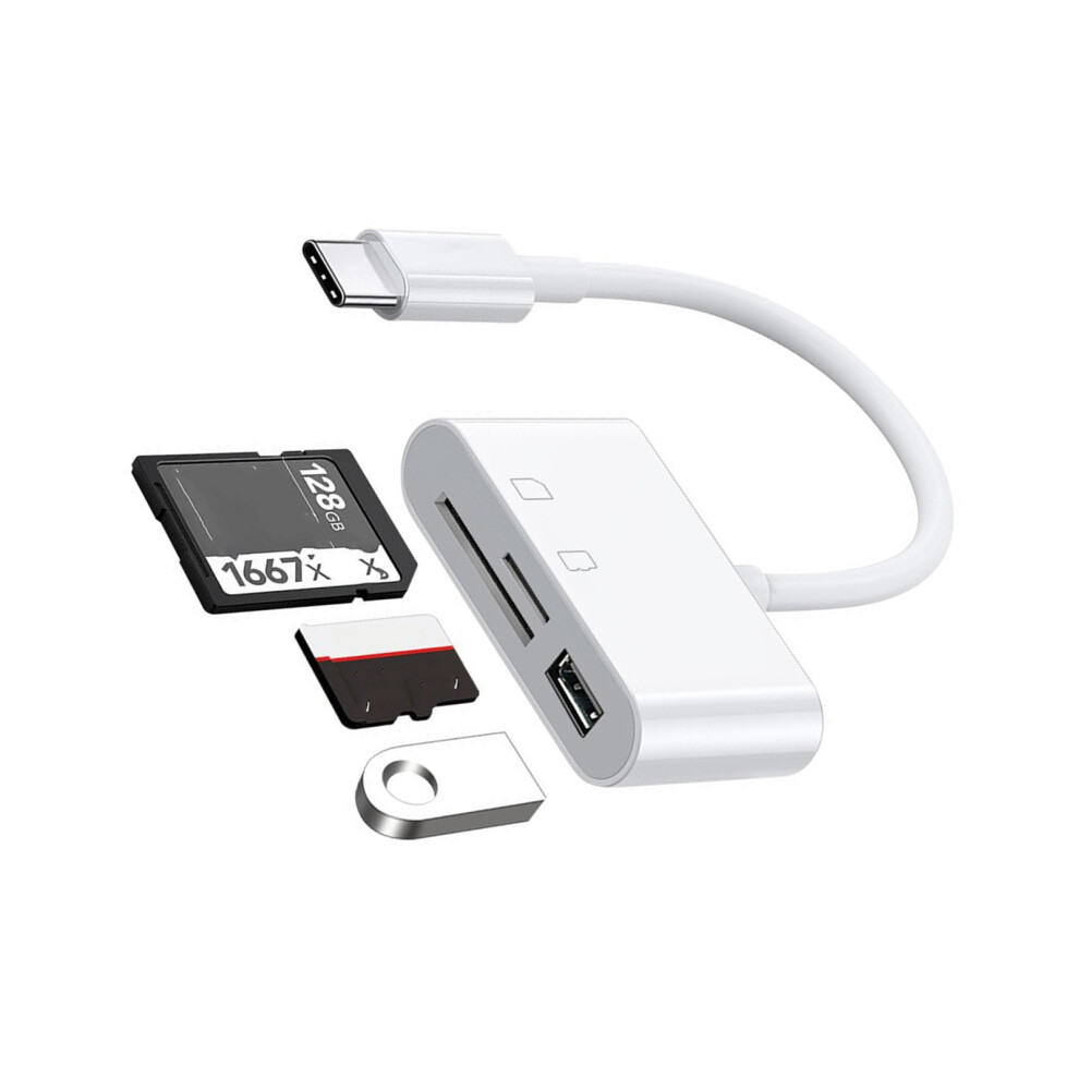 Usb Type C To Tf Double Slot Card Reader Fast File Transfer-1 7709000208548