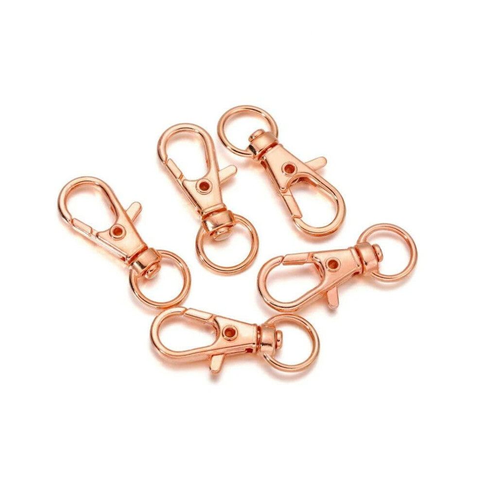 Rotating Lobster Clasp 10 Pcs Keychain Split Key Ring Connector For Bags Belts Dog Chains Diy Jewelry Findings 9323874467115