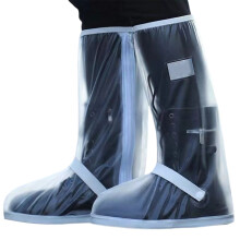 Waterproof PVC Boot Covers Shoe Protectors Anti Skid-White M