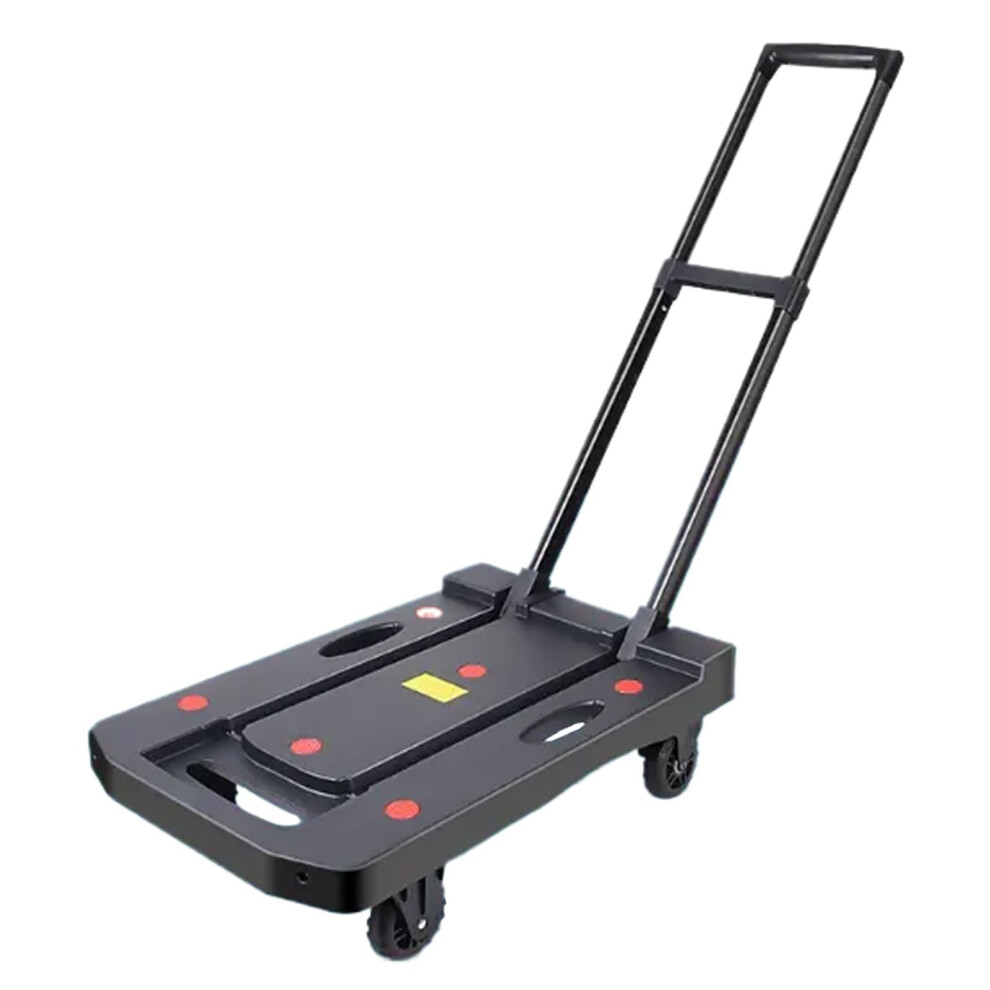 Heavyduty Folding Platform Cart 5Wheel 330Lb Capacity Brake System Spacesaving Push Dolly For Shopping Travel 9339159687895