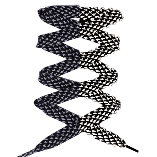 Reflective Detailed Flat Shoelaces Secures Shoe-Black 120cm