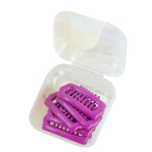 5Pieces Dog Hair Clip Colorful Headwear with Secure-Purple Red