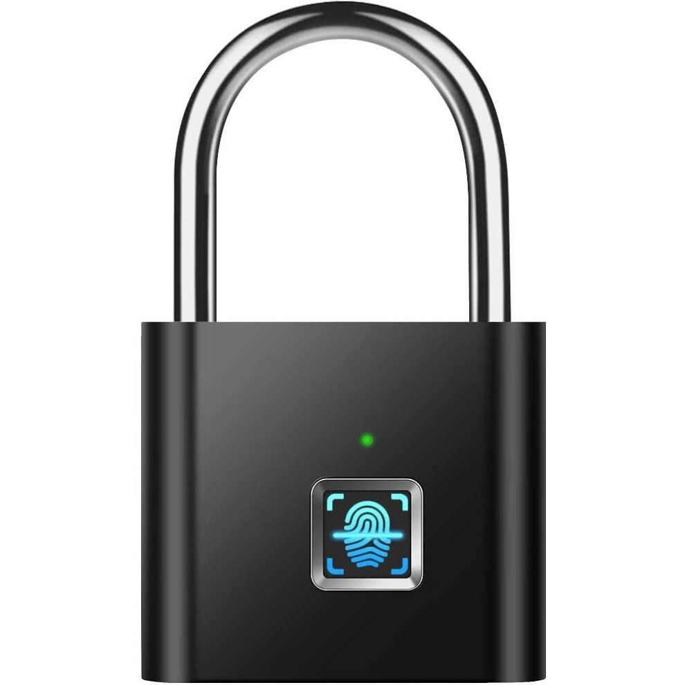 Advanced Fingerprint Identification, Portable Fingerprint Padlock, Ip65 Waterproof Security Lock For Gym, Luggage, Suitcase, Wardrobe 9198585908086