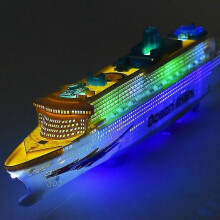 Electric Ocean Liner Cruise Ship Toy Flashing Musical Kids Educational Model