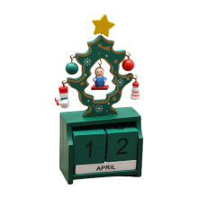 Nedtellingsskilt til jul i gårdshusstil, treklosser til adventskalender, perfekt juledekorasjon til hjemmekontor