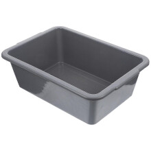 Plastic laundry basin rectangular 34x23.5x11cm with double side handles stackable