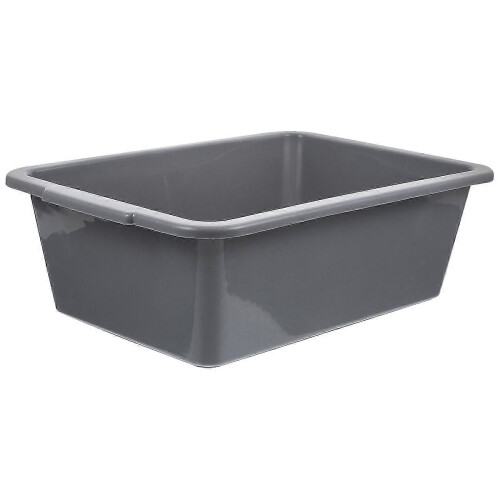 Plastic laundry basin rectangular 34x23.5x11cm with double side handles stackable 2