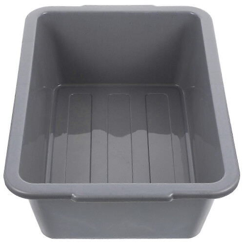 Plastic laundry basin rectangular 34x23.5x11cm with double side handles stackable 1