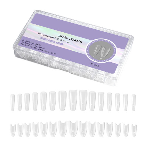Paperless ABS Nail Forms For Gel Polish Extensions- oval