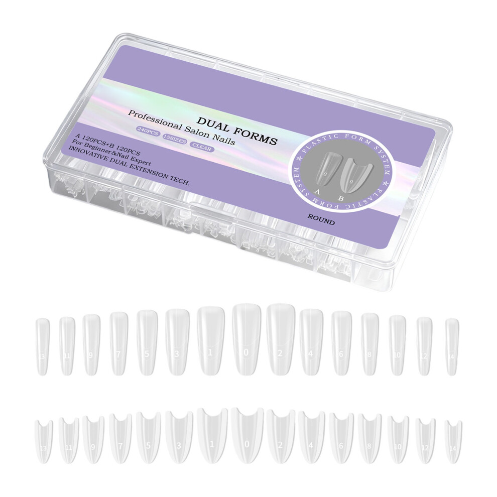 Paperless ABS Nail Forms For Gel Polish Extensions- oval