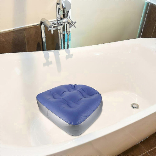Suction Cup Inflatable Bath Mat 2 Pack PVC Material Bathtub Seat Cushion 1
