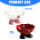 Candy Bowl ABS Construction Large Capacity For Holiday-Red 4