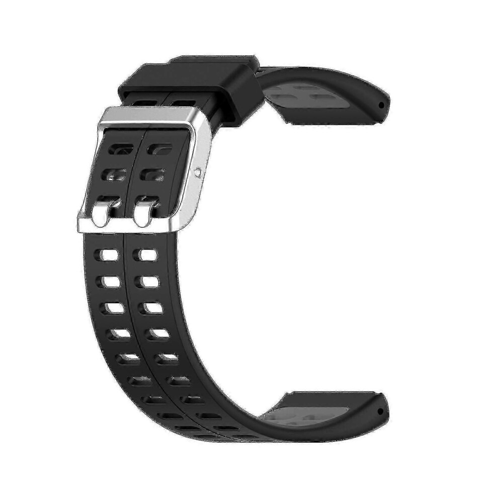 Polar V800 Replacement Watch Band - Adjustable, Sweatproof Silicone Wristband In And Gray Black 6935161352047
