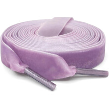 Flat Wide Velvet Shoelaces: 2 Pairs 1.6CM Single Side Velvet Laces for Women 09 Purple 51 inch (130CM)
