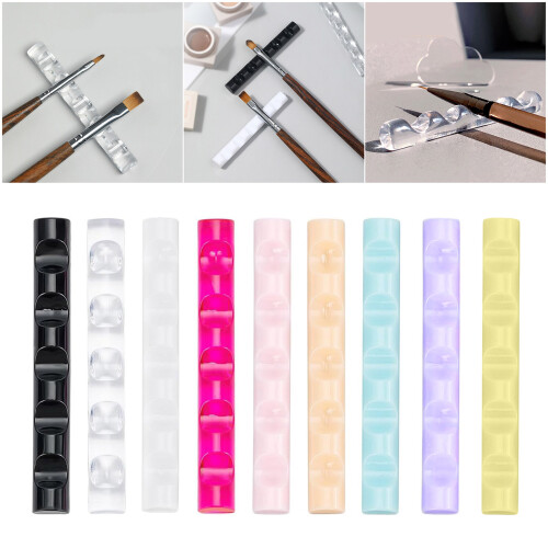 Highly Capacity Nail Brush Storage Organizer 5 Sections Clear 1