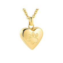 Elegant Pet Loss Memorial Jewelry Titaniums Steel-Gold
