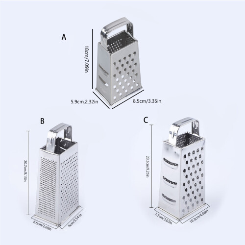Multipurpose4 Side Nonrust Steel Grater-7 inch steel flat ha 1