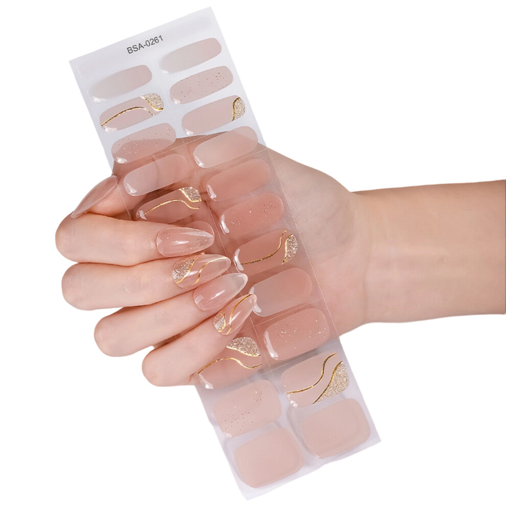 Waterproof Gel Nail Stickers Not Needed Heat Lamp Flexible-61