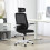 Homcom HOMCOM Executive Mesh Office Chair with Headrest, Lumbar Support, Black 9