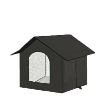 Weatherproof Insulated Ferals Cats House Easy to-S Black