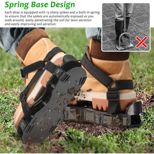 Lawn aeration shoes with spring base for grass Ref: 9238 1