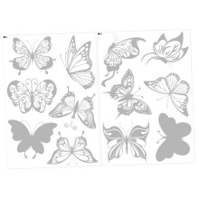 Electrostatic Window Sticker Bird Window Decals Static Clings White Collision Decals