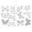 Electrostatic Window Sticker Bird Window Decals Static Clings White Collision Decals 1