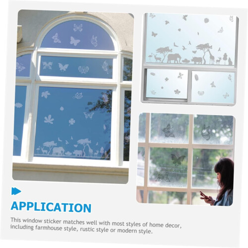 Electrostatic Window Sticker Bird Window Decals Static Clings White Collision Decals 1
