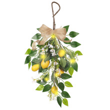 Reutilizabile artificiale fructe decor realist mătase pânză lămâi Vintage fier flori vază rustic Farmhouse decor pentru nunta acasă