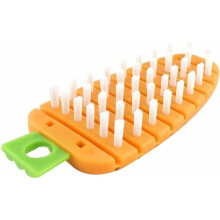 Heavy-Duty Grooming Brush, Silicone Tool for Shedding Ensures Gentle Yet Powerful Cleaning, Perfect for Wide Application Beyond Just Vegetables