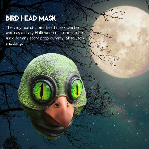 Μάσκα με κεφάλι ζώου Λάτεξ Στολή Πουλιών Halloween Πάρτι Καρναβάλι Cosplay Οικολογικό 2
