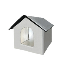 Weatherproof Insulated Ferals Cats House Easy to Put-M Grey