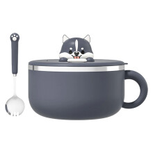 Big 1200ml Steel Food Bowl Heat-Husk Set 304 stainless st