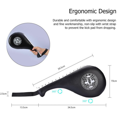 1 Pair Taekwondo Double Kick Pads for Training D Kicking Pad 2