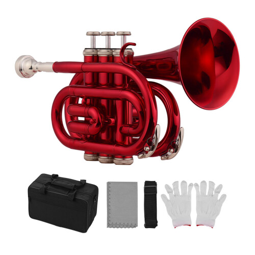 Mini-Taschentrompete Bb Flaches Blasinstrument aus 1