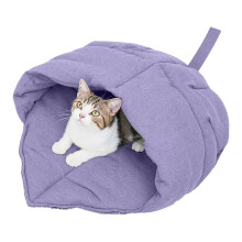 Soft Leaves Nest Cats Bed Machine Washable Warm-lavender