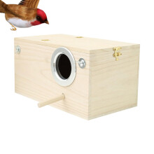 Nymphensittich nesting box  wooden house for parrots and small birds Ref: 1007