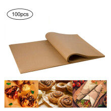Papel manteiga resistente ao calor para assar, folhas de papel antiaderente não branqueadas com revestimento de silicone de qualidade alimentar,