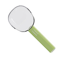 Pet Cats Dog Feeding Spoon Rice Measuring Cup with Handle-Green
