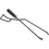 Grill tongs for indoor fireplace, fireplace outdoors black 2