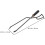 Grill tongs for indoor fireplace, fireplace outdoors black 3